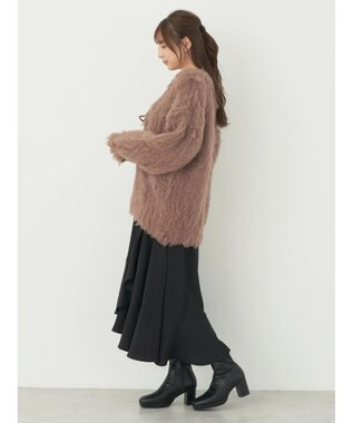 earth music&ecology ラッフルフリルイレヘムスカート Black