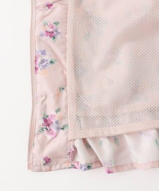 ANY KIDS フード取り外し 総柄 ブルゾン ピンク系花柄