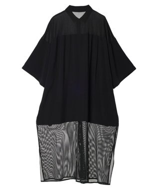 AMERICAN HOLIC サラックールメッシュ切替ワンピース Black