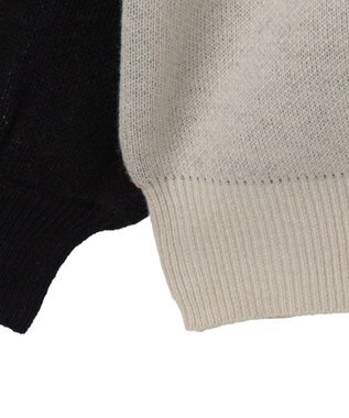 WEGO ゲームグラフィックラグランジャガードニット ブラック