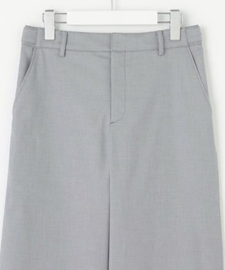 J.PRESS LADIES 【着丈が選べる・セットアップ対応・洗える・撥水・防汚】コットンFITTYシャーク ワイド アンクル パンツ ライトグレー系