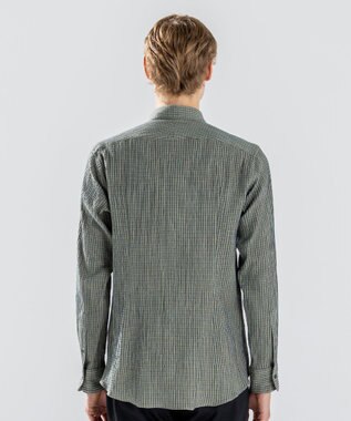 JOSEPH HOMME 新素材【ドライタッチ/ストレッチ】ドライコットンドビー　レギュラーカラーシャツ ダークグリーン系