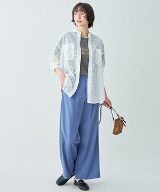 ANY L レースオーバーシャツ エクリュ