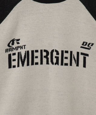 WEGO ゲームグラフィックラグランジャガードニット ブラック