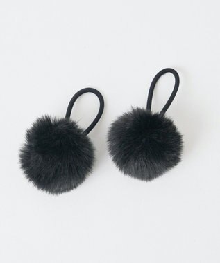 WEGO L2Pポンポンヘアゴム ブラック