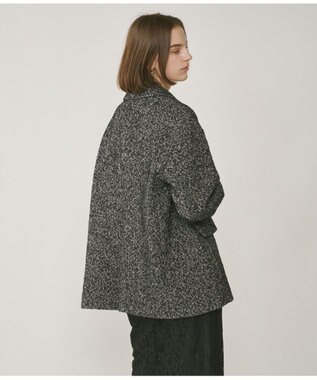 GRACE CONTINENTAL ヘリンボーンツイードジャケット ブラック