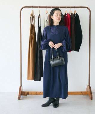 CRAFT STANDARD BOUTIQUE キナリノコラボ/タックジャンパースカート/24AW Navy