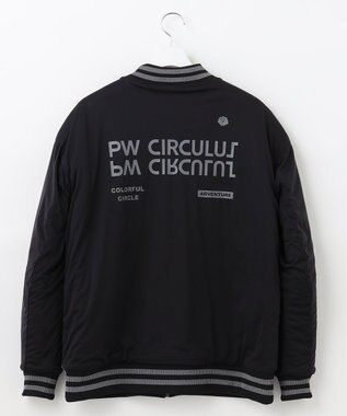 PW CIRCULUS 【MEN】【撥水/防風】リバーシブル ボア ジップアップ ブルゾン ホワイト×ブラック