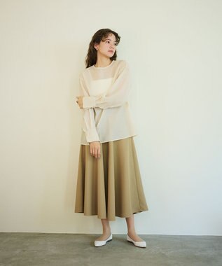 #Newans シアープルオーバーシャツ アイボリー系