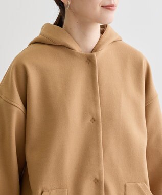 Green Parks フード取り外しハーフコート Camel