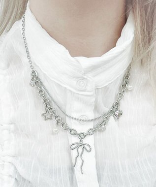 WEGO Lマルチチャームダブルネックレス 柄2