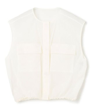 BEIGE， 【洗える】LANTANA / ビックポケットノースリーブブルゾン Ecru