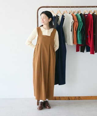 CRAFT STANDARD BOUTIQUE キナリノコラボ/タックジャンパースカート/24AW Mocha