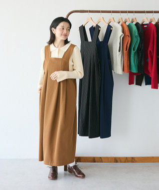CRAFT STANDARD BOUTIQUE キナリノコラボ/タックジャンパースカート/24AW Mocha