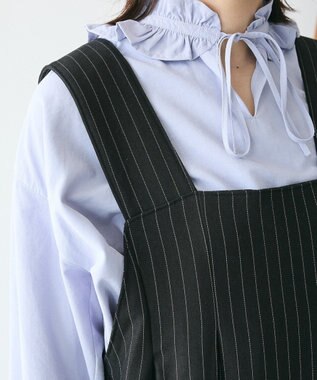 CRAFT STANDARD BOUTIQUE キナリノコラボ/タックジャンパースカート/24AW Stripe Black