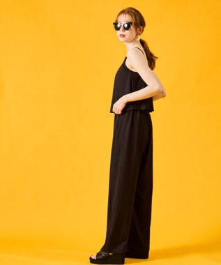 San-ai Resort（三愛水着楽園） ロングパンツセット水着　9M・11L【Coral veil（コーラルヴェール）】 ブラック