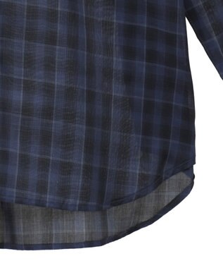 AMERICAN HOLIC シアーチェック柄オーバーシャツ Check Blue