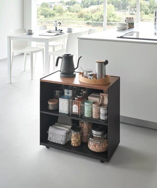 tower 隠せるテレワークワゴン タワー ブラック ブラック