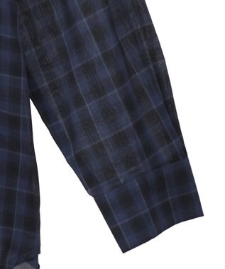 AMERICAN HOLIC シアーチェック柄オーバーシャツ Check Blue