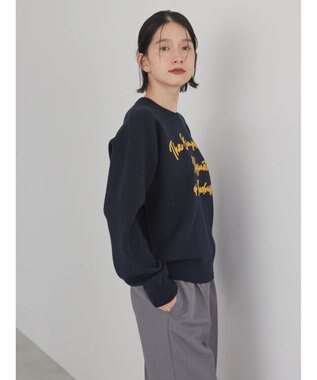 AMERICAN HOLIC サガラ刺繍ミラノリブニットプルオーバー Navy