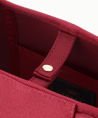 TOCCA 【A4サイズ対応】RIBBON FRILL CANVASTOTE キャンバストートバッグ ボルドー系