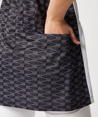 FILA GOLF／marie claire 【Marie claire sports】ロゴ柄ハーフジップチュニック ブラック