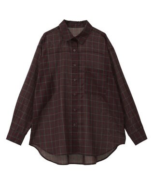 AMERICAN HOLIC シアーチェック柄オーバーシャツ Check Red