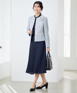 23区 ライトシャイン コサージュ スカイブルー系