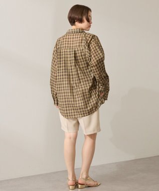 AMERICAN HOLIC シアーチェック柄オーバーシャツ Check Yellow