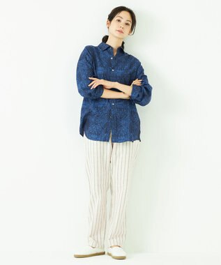 JOSEPH ABBOUD MOUNTAIN 【SPACE】OGワイドストライプ パンツ ホワイト系2