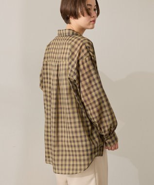 AMERICAN HOLIC シアーチェック柄オーバーシャツ Check Yellow