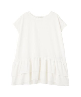 earth music&ecology 【接触冷感】ラッフルヘムプルオーバー Off White