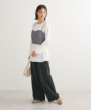 Green Parks ＳＥＴ２点　ビスチェ＋チュニック Gray Mixture