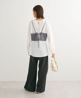 Green Parks ＳＥＴ２点　ビスチェ＋チュニック Gray Mixture