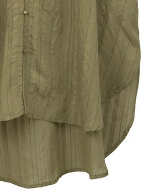 Green Parks ドロストネックフレンチスリーブブラウス Khaki