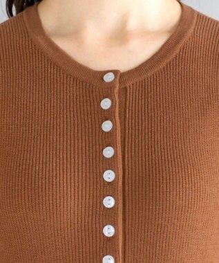 Tiaclasse 【洗える】パフ袖が大人可愛い袖コンビニットワンピース オレンジ