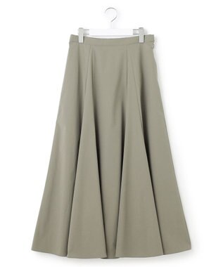 23区 L 【洗える】ストレッチタイプライター フレア スカート ライトカーキ系