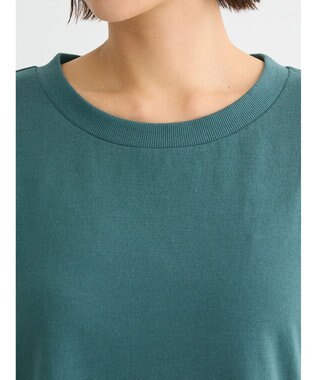 Green Parks カットソー異素材ドッキングワンピース Khaki