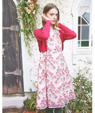 TOCCA SILK RIB BOLERO ボレロ レッド系