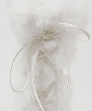 WEGO レースアップボリュームファーロングブーツ ホワイト