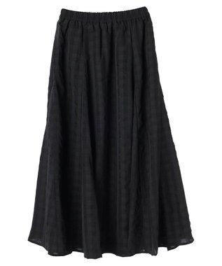 AMERICAN HOLIC カチオンギンガムギャザースカート Black