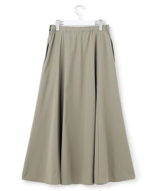 23区 L 【洗える】ストレッチタイプライター フレア スカート ライトカーキ系