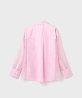 GRACE CONTINENTAL シアーコンビオーバーシャツ ピンク