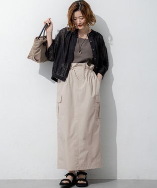 23区 【先行予約】シャドーシアーチェック 2WAY ブラウス ブラック系