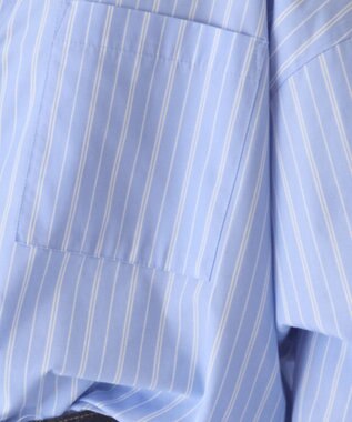 AMERICAN HOLIC 【イージーケア】ストライプVネックシャツ Sax