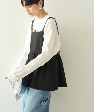 AMERICAN HOLIC ジャガードティアードキャミ Black