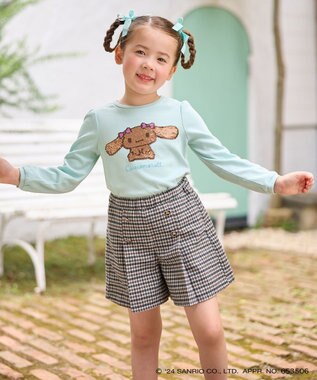 ANY KIDS 【any FAM×サンリオキャラクターズ】ミラクルスパンコール長袖Tシャツ ミント×シナモロール