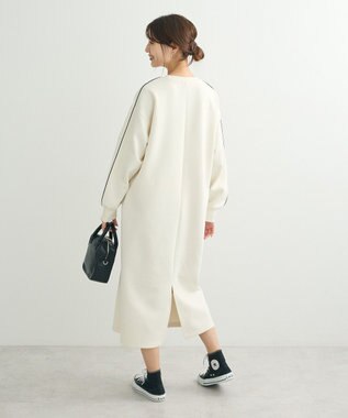 Green Parks ハーフＺＩＰトラックワンピース Ivory