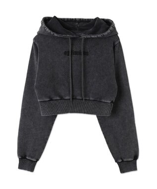 WEGO グラフィックアシッドウォッシュショートプルパーカー 柄1