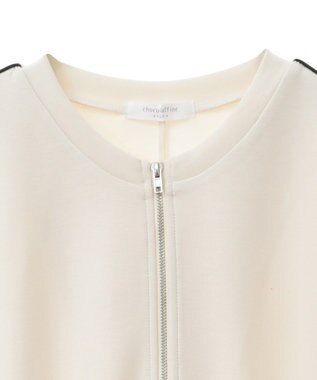 Green Parks ハーフＺＩＰトラックワンピース Ivory